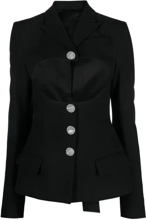 The Attico Blazer met enkele rij knopen