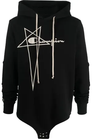 Rick Owens Hoodie met geborduurd logo