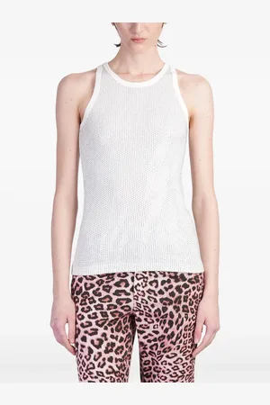 A PAPER KID Tanktop verfraaid met stras