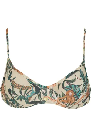 Lygia & Nanny Bikinitop met bladerprint