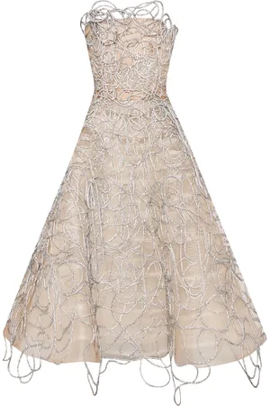 Oscar de la Renta Avondjurk met geborduurd kristallen
