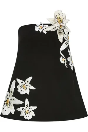 Oscar de la Renta Watercolour Orchid blouse