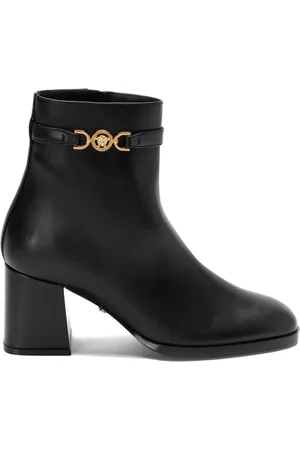 VERSACE Leren enkellaarzen