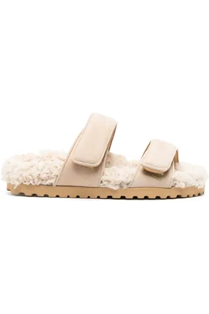 Gia Borghini Alvine Ugh slippers met imitatie lamswol