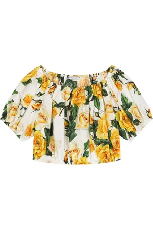 Dolce & Gabbana Katoenen shirt met rozenprint