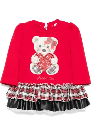 MONNALISA Jurk met teddybeerprint