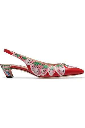 Bally Sylt 35 pumps met aardbeiprint