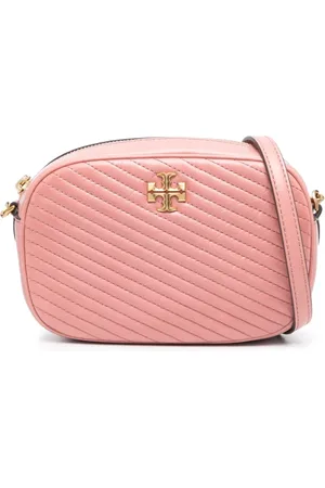 Tory Burch Kira gewatteerde cameratas met chevron streep