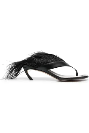 Lanvin Feather Swing 65 leren sandalen