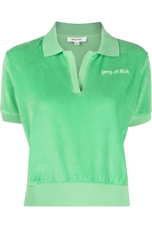 Sporty & Rich Poloshirt met geborduurd logo