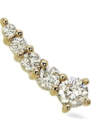 Lark & Berry 14kt geelgouden Shooting Star oorbel met diamant