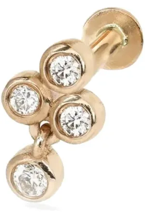 Lark & Berry 14kt geelgouden Trip oorbel met diamant