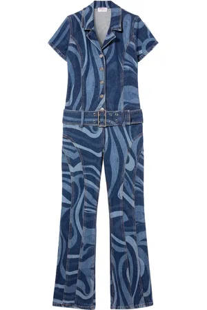 Puccini Denim jumpsuit met Marmo