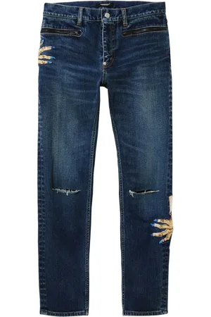 UNDERCOVER Straight jeans met geborduurd patroon