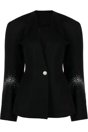 The Attico Blazer verfraaid met stras van scheerwol