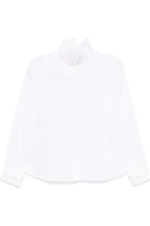 Shanshan Ruan Katoenen blouse met franje kraag