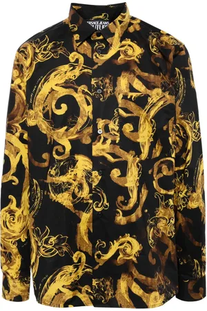 VERSACE Katoenen overhemd met barokprint