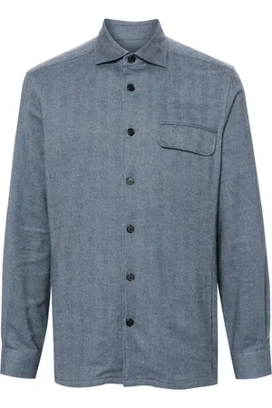 corneliani Shirtjack met klassieke kraag