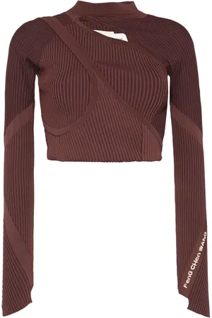 Feng Chen Wang Gebreide top met verlaagde hals
