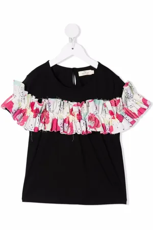 Le pandorine Top met bloemenprint