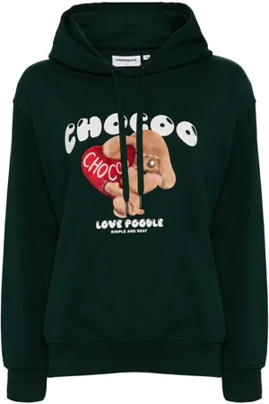 Chocoolate Hoodie van katoenblend met print