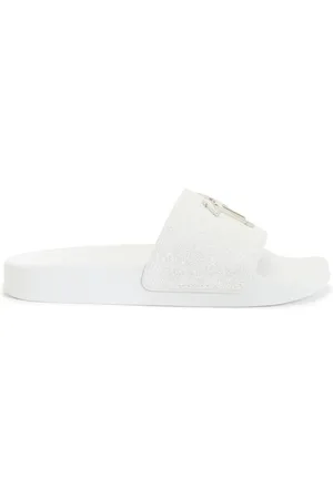 Giuseppe Zanotti Slippers met logo plakkaat