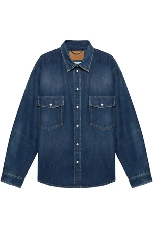 1989 STUDIO Denim blouse met logo