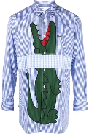 Comme des Garçons X Lacoste geruit overhemd