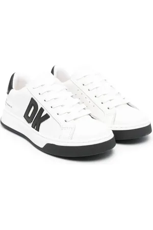 DKNY Leren sneakers met logopatches