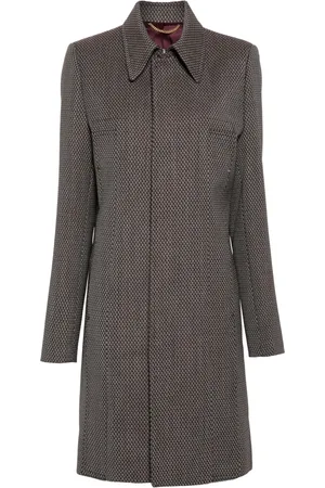 Victoria Beckham Jas met enkele rij knopen en jacquard