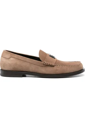 Dolce & Gabbana Suède loafers met logoplakkaat