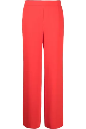 P.A.R.O.S.H. Straight broek met satijnen afwerking