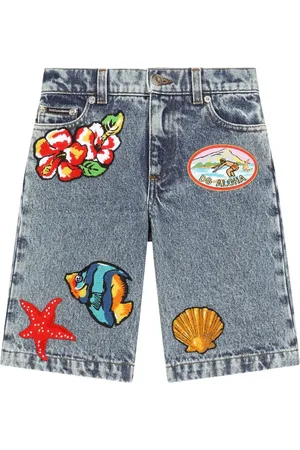 Dolce & Gabbana Spijkershorts verfraaid met patch
