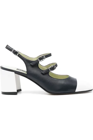 Carel Papaya 60mm leren pumps