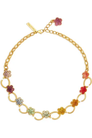 Oscar de la Renta Crystal Flower O schakelhalsketting