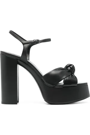 Saint Laurent 145mm leren sandalen met plateauzool