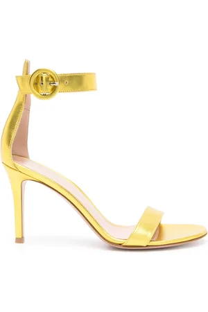 Gianvito Rossi Portofino 85 mm metallic sandalen