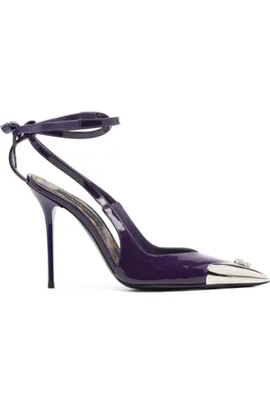 Philipp Plein Crystal Skull leren pumps
