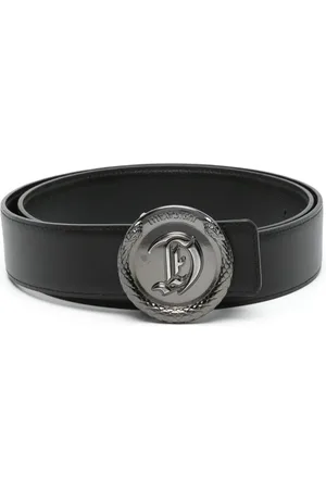 Roberto Cavalli Leren riem met logogesp