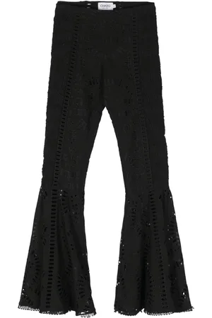 CHARO RUIZ IBIZA Trouk flared broek met borduurwerk