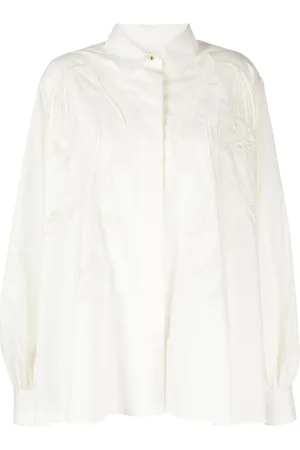 Elie saab Katoenen blouse met geborduurd kant