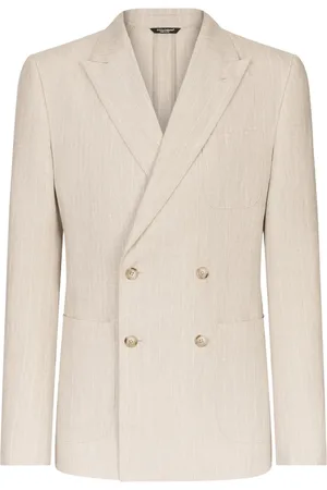 Dolce & Gabbana Linnen blazer met krijtstreep