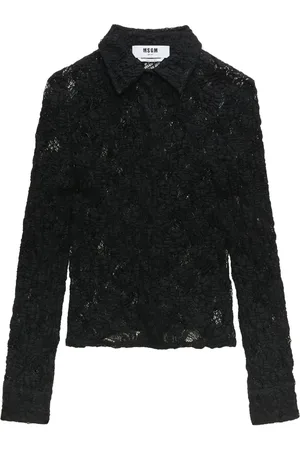 Msgm Blouse met bloemenkant