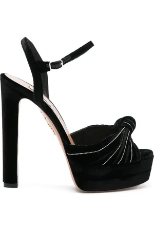Aquazzura Atelier Plateau fluwelen pumps