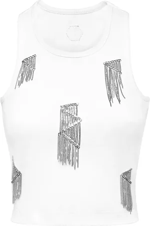 Philipp Plein Tanktop met franje