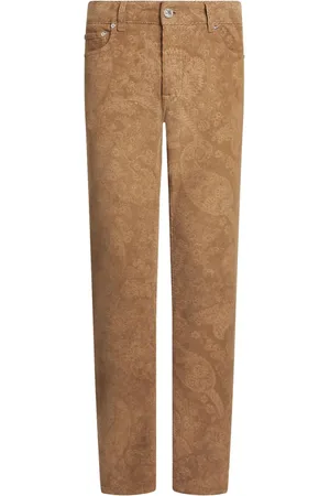 Etro Skinny broek met paisley jacquard