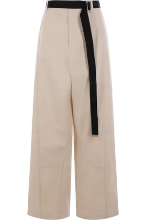 Plan C Canvas broek met ceintuur