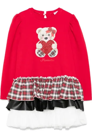 MONNALISA Jurk met teddybeerprint