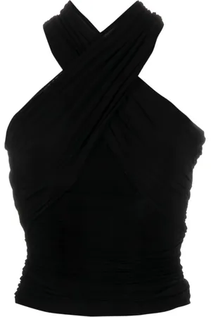 Saint Laurent Haltertop met ruches
