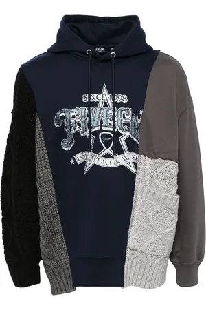 FIVE CM Hoodie met gebreid vlak